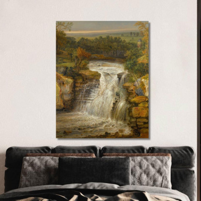 Le Cascate Del Clyde Dopo Un'Inondazione James Ward jwr39 quadro stampato su tela