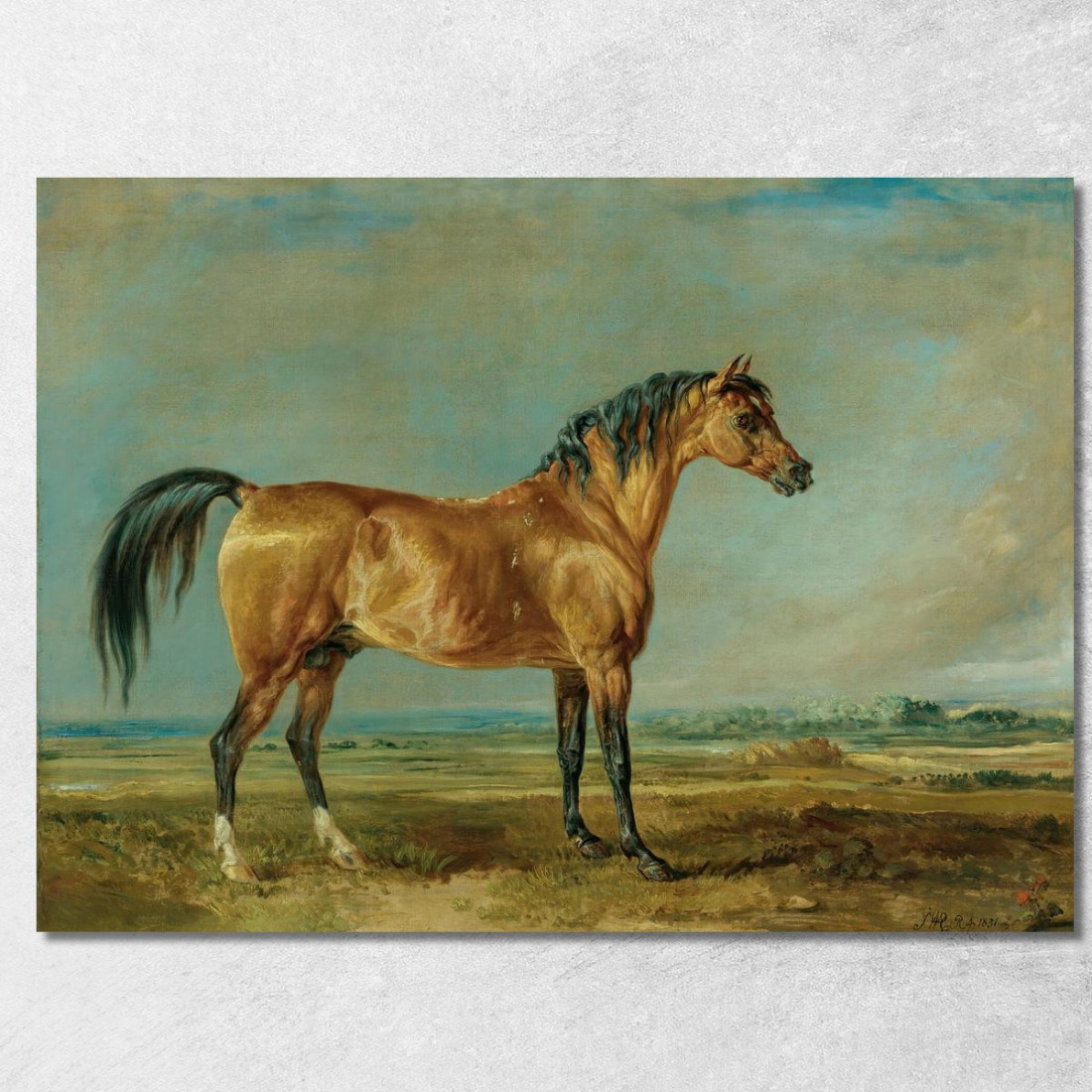 Lo Stallone Arabo Del Marchese Di Londonderry In Un Paesaggio James Ward jwr40 quadro stampato su tela