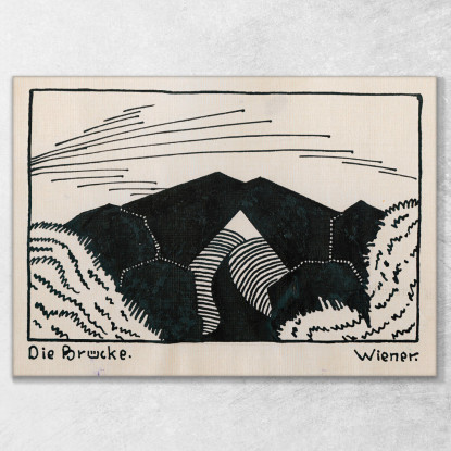 Il Ponte Karl Wiener kwn139 quadro stampato su tela