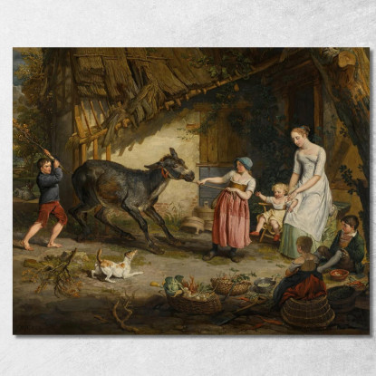 L'Asino Ostinato James Ward jwr42 quadro stampato su tela