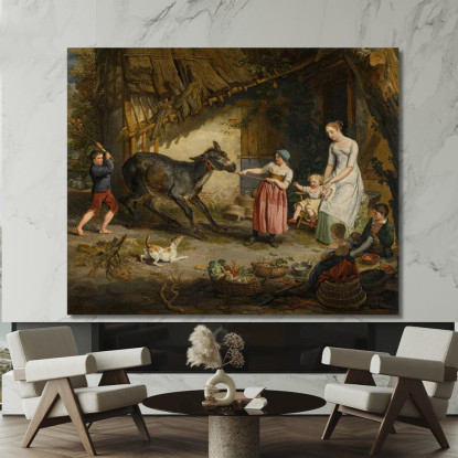 L'Asino Ostinato James Ward jwr42 quadro stampato su tela