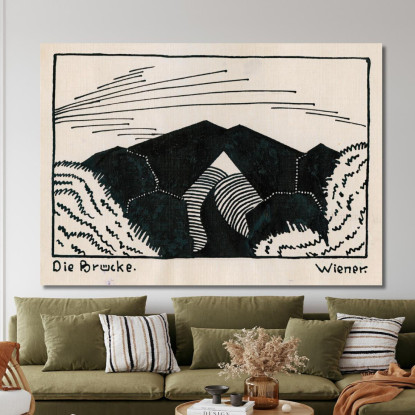 Il Ponte Karl Wiener kwn139 quadro stampato su tela