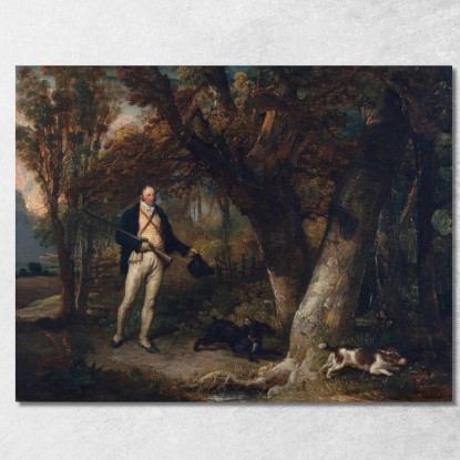 Il Reverendo Thomas Levett E I Suoi Cani Preferiti Durante Una Battuta Di Caccia James Ward jwr44 quadro stampato su tela