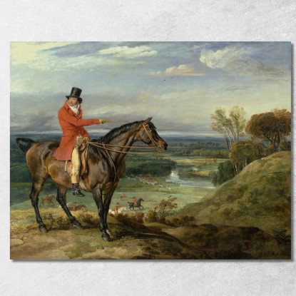 Theophilus Levett E Il Suo Cavallo Da Caccia Preferito James Ward jwr47 quadro stampato su tela