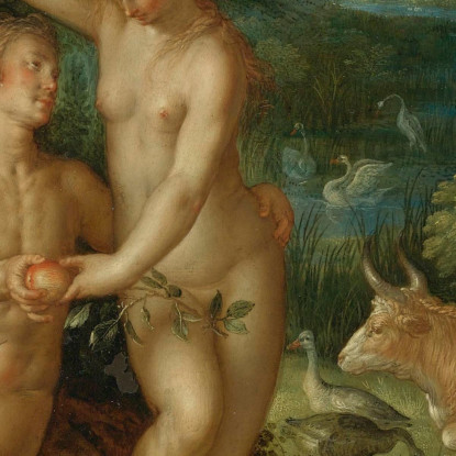 Adamo Ed Eva Joachim Wtewael jwl1 quadro stampato su tela