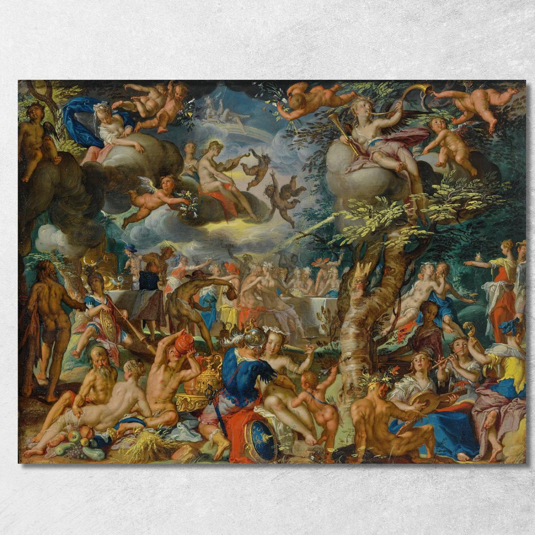 Un Banchetto Degli Dei Joachim Wtewael jwl3 quadro stampato su tela