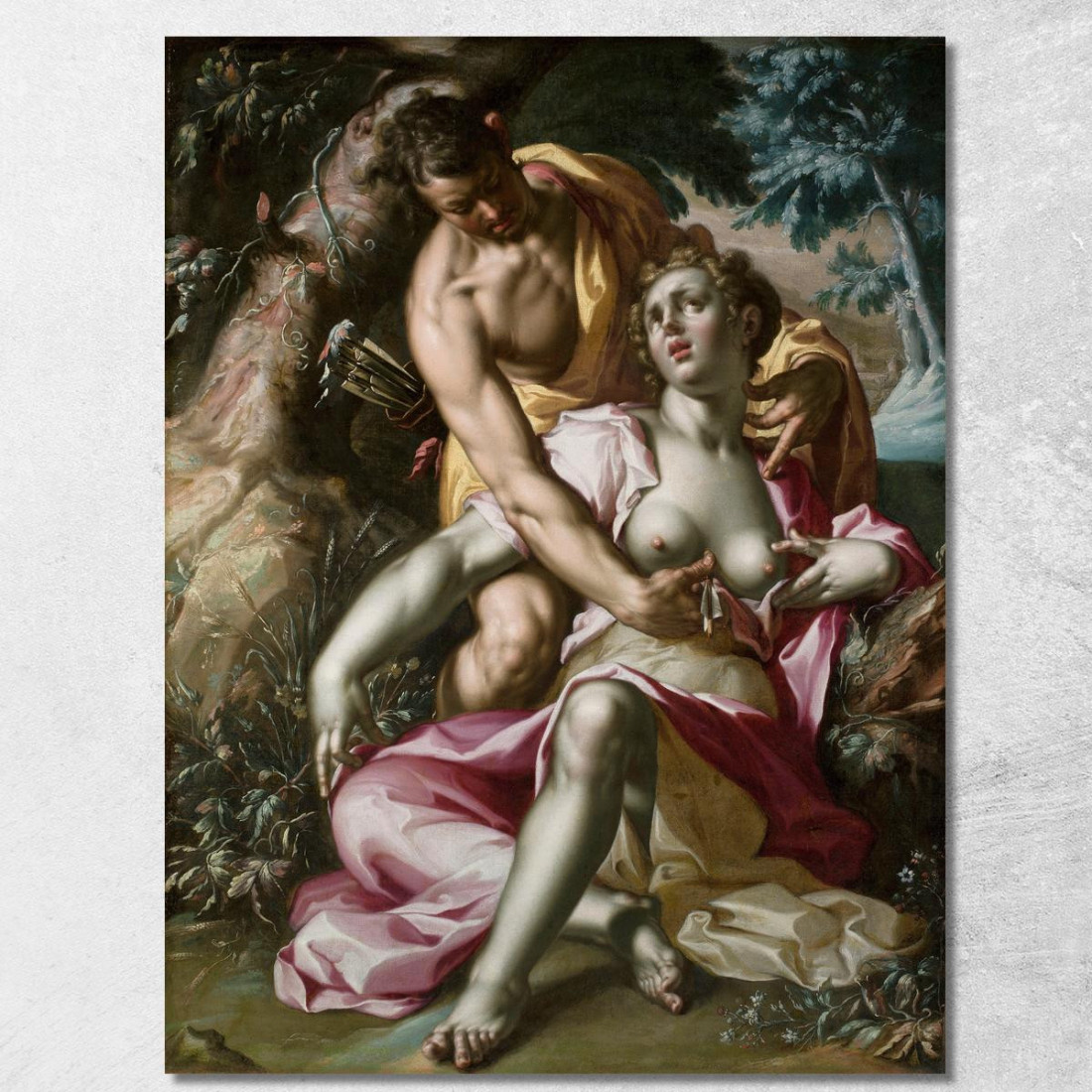 Cefalo E Procri: La Morte Di Procri Joachim Wtewael jwl5 quadro stampato su tela