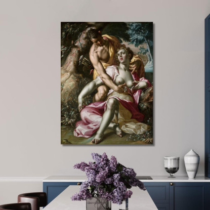 Cefalo E Procri: La Morte Di Procri Joachim Wtewael jwl5 quadro stampato su tela