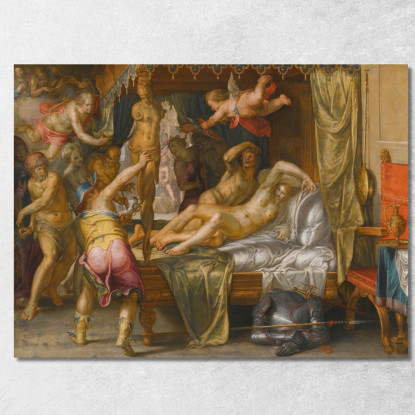 Marte E Venere Sorpresi Da Vulcano 3 Joachim Wtewael jwl10 quadro stampato su tela
