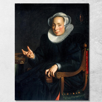 Ritratto Di Christina Wtewael Van Halen (1568-1629) Joachim Wtewael jwl15 quadro stampato su tela