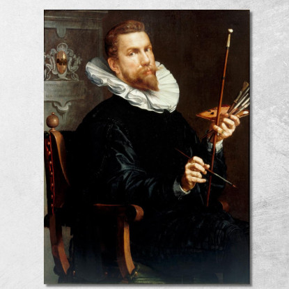 Autoritratto Joachim Wtewael jwl17 quadro stampato su tela