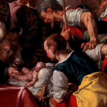 L'Adorazione Dei Pastori Joachim Wtewael jwl18 quadro stampato su tela