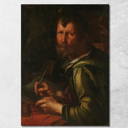 L'Evangelista San Luca Joachim Wtewael jwl20 quadro stampato su tela