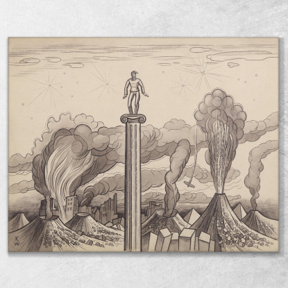 La Terra Trema Karl Wiener kwn142 quadro stampato su tela