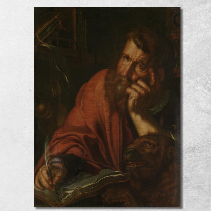 L'Evangelista San Marco Joachim Wtewael jwl21 quadro stampato su tela