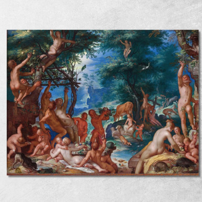L'Età Dell'Oro Joachim Wtewael jwl23 quadro stampato su tela