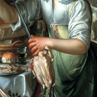 La Cuoca Joachim Wtewael jwl26 quadro stampato su tela