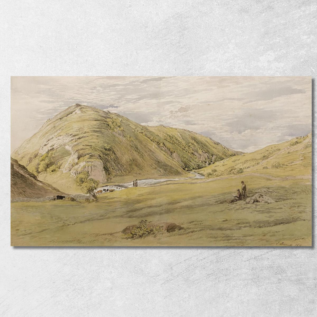 Ingresso A Dovedale Da Ashbourne Derbyshire John Linnell jln8 quadro stampato su tela