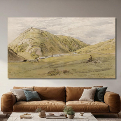 Ingresso A Dovedale Da Ashbourne Derbyshire John Linnell jln8 quadro stampato su tela