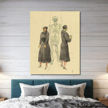 Donne E Morte Karl Wiener kwn144 quadro stampato su tela