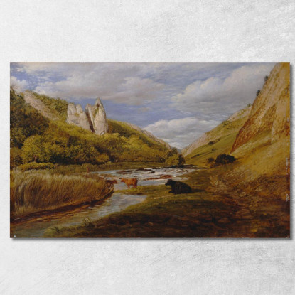A Dovedale 2 John Linnell jln13 quadro stampato su tela