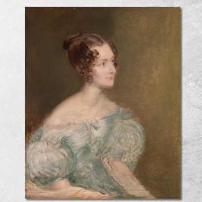 Ritratto Di Una Donna Probabilmente Mrs. Price Di Rugby John Linnell jln23 quadro stampato su tela