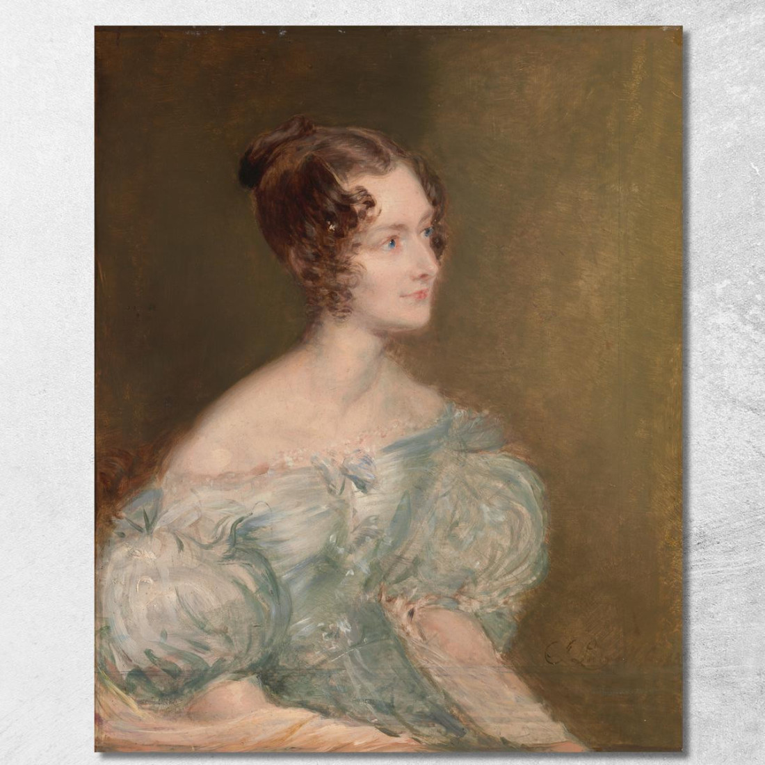 Ritratto Di Una Donna Probabilmente Mrs. Price Di Rugby John Linnell jln23 quadro stampato su tela