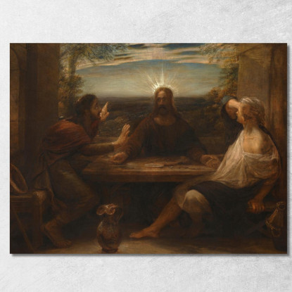 La Cena A Emmaus John Linnell jln30 quadro stampato su tela