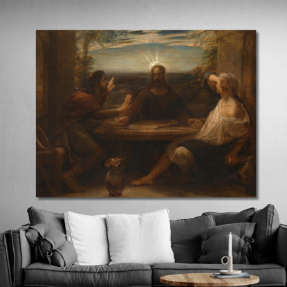 La Cena A Emmaus John Linnell jln30 quadro stampato su tela