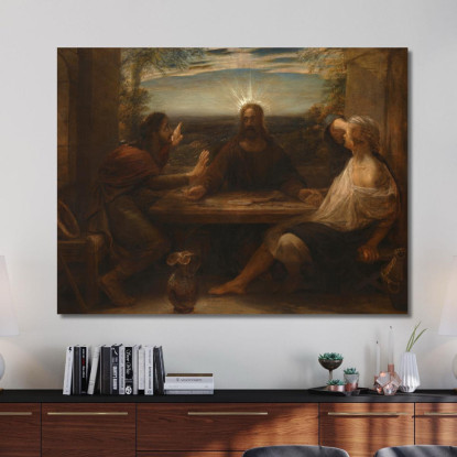 La Cena A Emmaus John Linnell jln30 quadro stampato su tela
