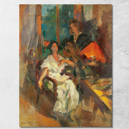 Duetto Serale Konstantin Alexeevich Korovin kak5 quadro stampato su tela