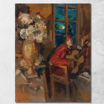 Serenata Serale Konstantin Alexeevich Korovin kak6 quadro stampato su tela
