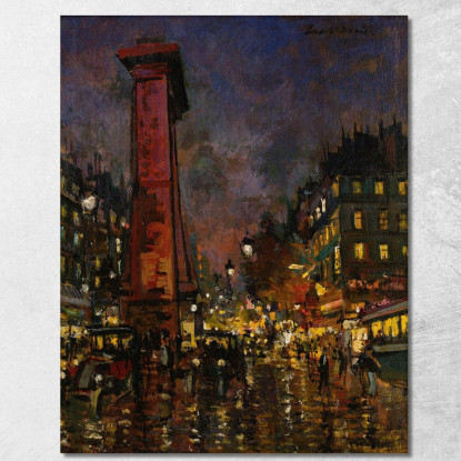 La Porte Saint Denis Konstantin Alexeevich Korovin kak10 quadro stampato su tela