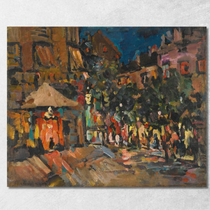 Parigi Di Notte Konstantin Alexeevich Korovin kak17 quadro stampato su tela