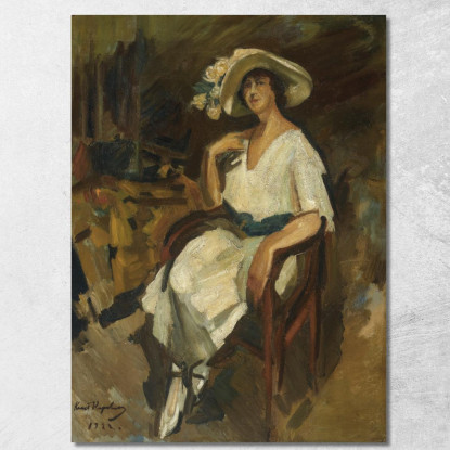 Ritratto Di Madame Maria Rubin Konstantin Alexeevich Korovin kak23 quadro stampato su tela