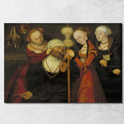Ercole Con Onfale Lucas Cranach the Elder lce19 quadro stampato su tela