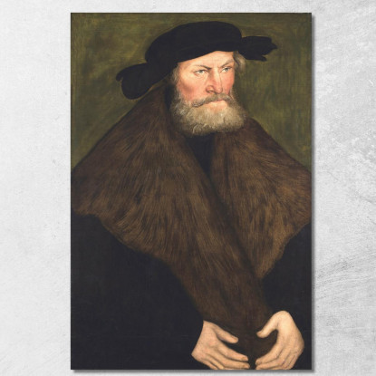 Ritratto Del Duca Enrico Il Devoto Di Sassonia Lucas Cranach the Elder lce48 quadro stampato su tela