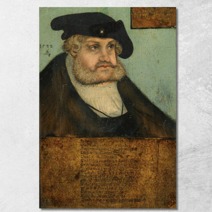 Ritratto Dell'Elettore Federico Iii Il Saggio Di Sassonia 1463-1525 Lucas Cranach the Elder lce55 quadro stampato su tela