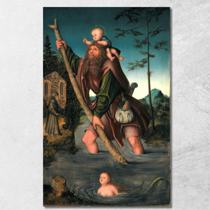 San Cristoforo Lucas Cranach the Elder lce58 quadro stampato su tela