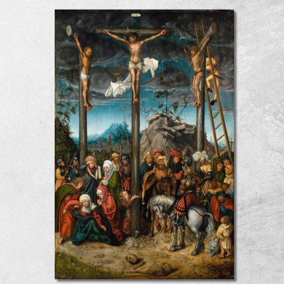 La Crocifissione 2 Lucas Cranach the Elder lce62 quadro stampato su tela
