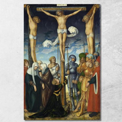 La Crocifissione Lucas Cranach the Elder lce65 quadro stampato su tela