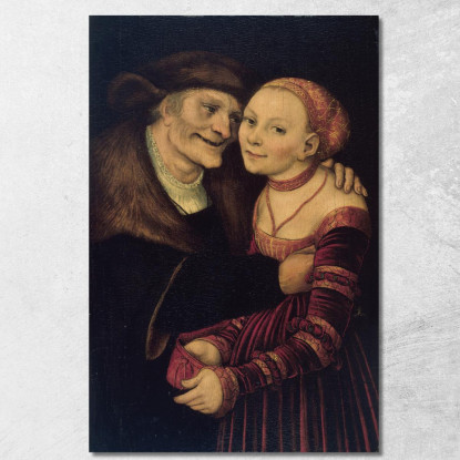 La Coppia Male Assortita 2 Lucas Cranach the Elder lce71 quadro stampato su tela
