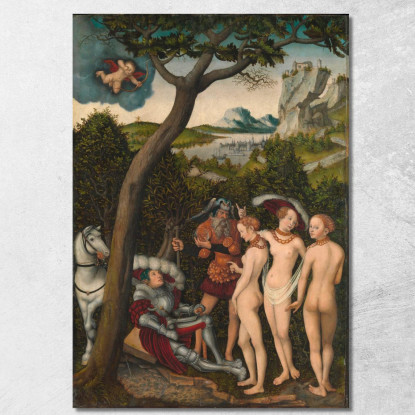 Il Giudizio Di Paride Lucas Cranach the Elder lce77 quadro stampato su tela