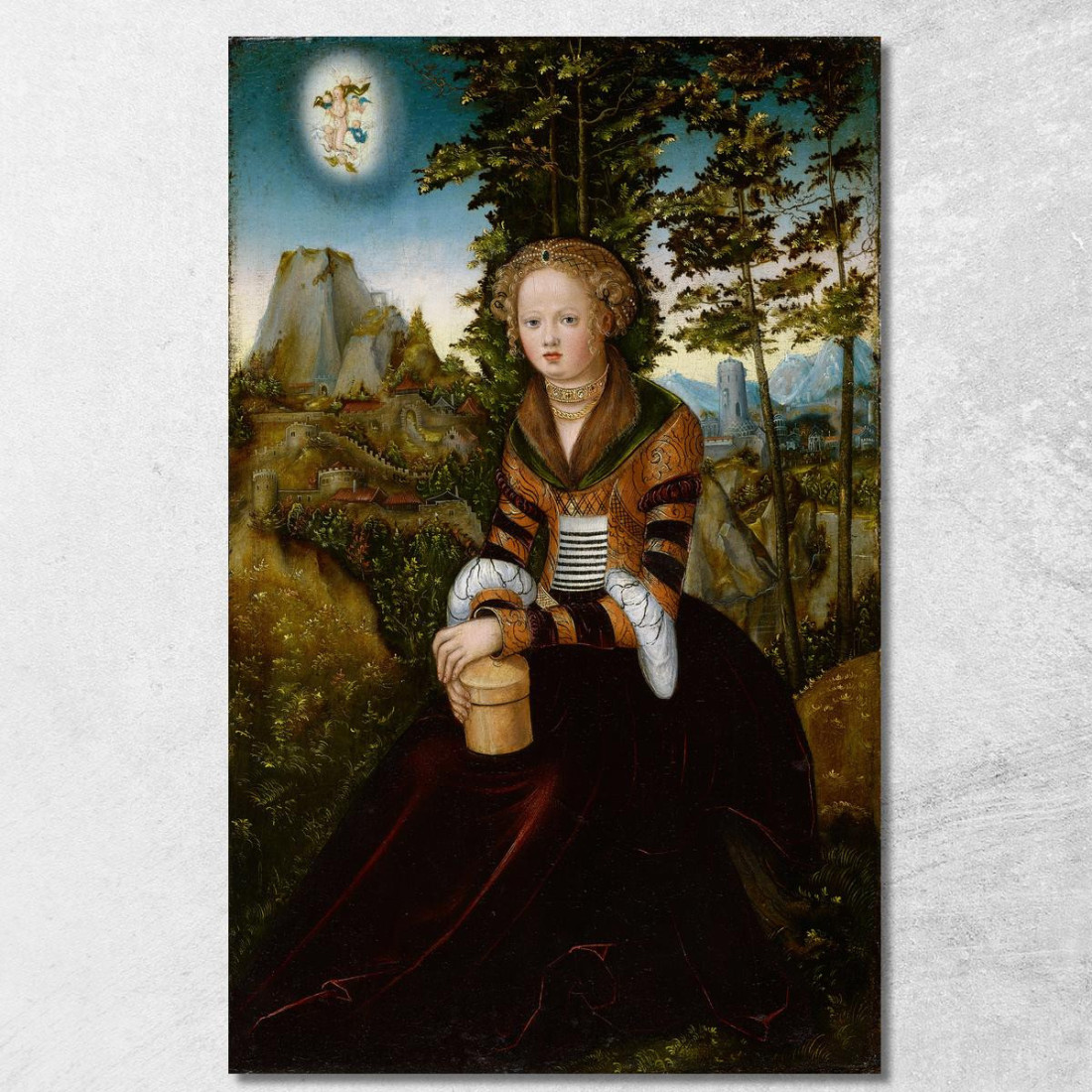 La Maddalena Lucas Cranach the Elder lce80 quadro stampato su tela