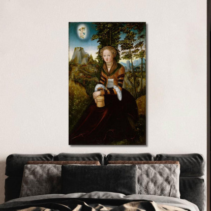La Maddalena Lucas Cranach the Elder lce80 quadro stampato su tela