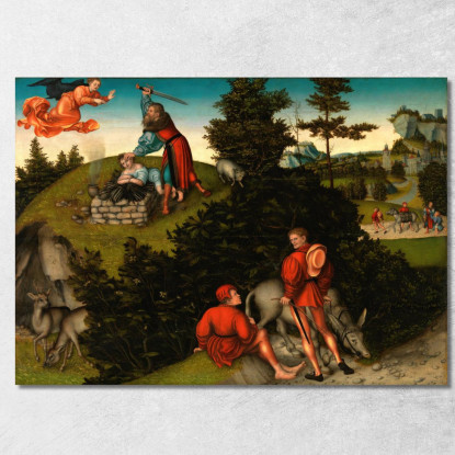 Il Sacrificio Di Abramo Lucas Cranach the Elder lce85 quadro stampato su tela