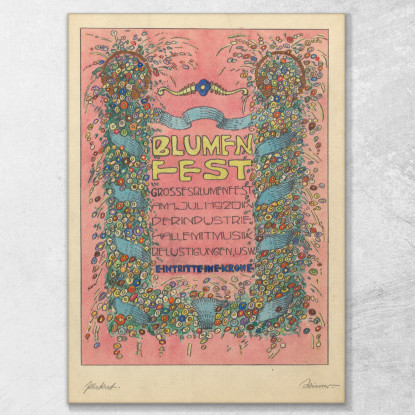 Bozze Per Il Festival Dei Fiori Grande Festival Dei Fiori Il 1 Luglio 1920 Karl Wiener kwn164 quadro stampato su tela