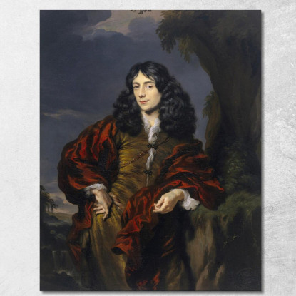 Ritratto Di Un Giovane Uomo Possibilmente Simon Van Alphen (1650-1730) Nicolaes Maes nma26 quadro stampato su tela