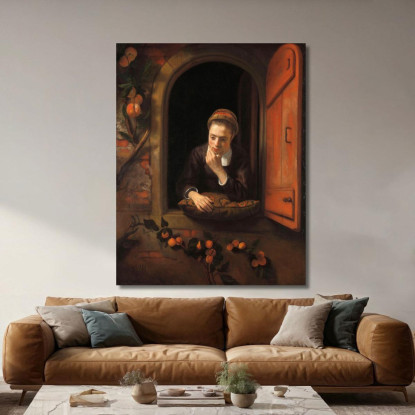 Il Sognatore Ad Occhi Aperti Nicolaes Maes nma36 quadro stampato su tela