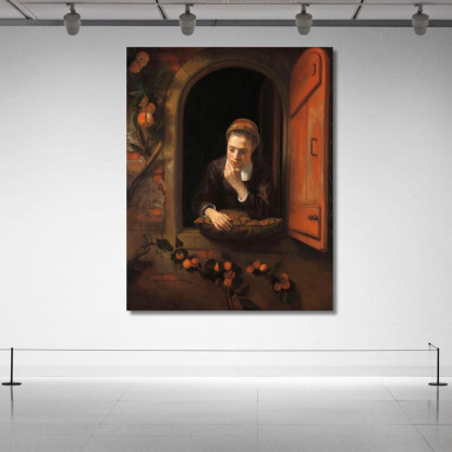 Il Sognatore Ad Occhi Aperti Nicolaes Maes nma36 quadro stampato su tela